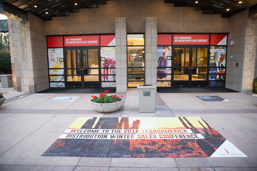 National Sales Conference - Entrance signage and event welcome